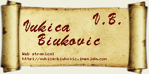 Vukica Biuković vizit kartica